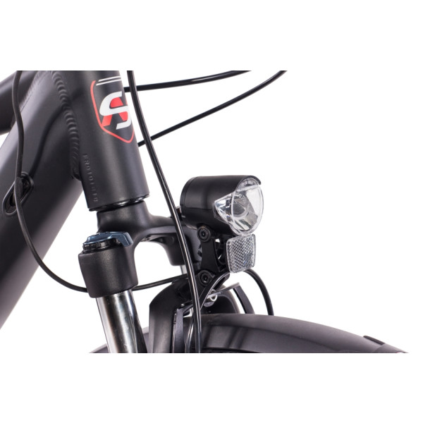 28 Zoll E-Bike City Damen CHRISSON E-ROUNDER mit 7 Gang Shimano BOSCH 400Wh schwarz-matt