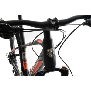 27,5 Zoll ALU Hardtail MTB Mountainbike CHRISSON ROANER mit 18 Gang SHIMANO ALIVIO 4000 13,2kg schwarz orange
