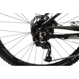 29 Zoll ALU Hardtail MTB Mountainbike CHRISSON ROANER mit 18 Gang SHIMANO ALIVIO 4000 13,7kg schwarz blau 52cm