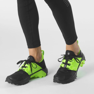 Herren Rennshuhe Trail- Running Schuhe SALOMON MAD CROSS 5 schwarz grün UVP 110 Eur