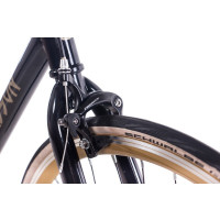 28 Zoll Singlespeed Fixie Bike CHRISSON FG FLAT 1.0 schwarz-gold 56 cm
