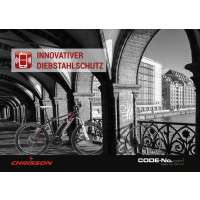 Fahrrad Schloss DIGITAL Diebstahlschutz CHRISSON CODE Online Label QR-Code INNOVATION Pur
